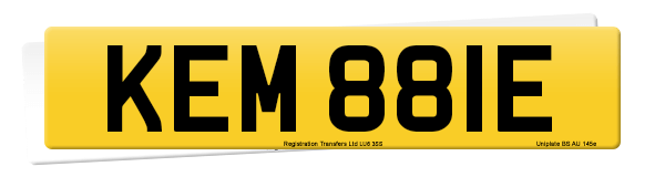 Registration number KEM 881E